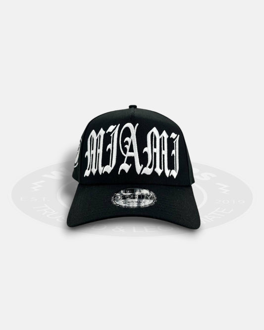 Miami Dolphins Oversized Gothic Script 9FORTY A-Frame Snapback Hat