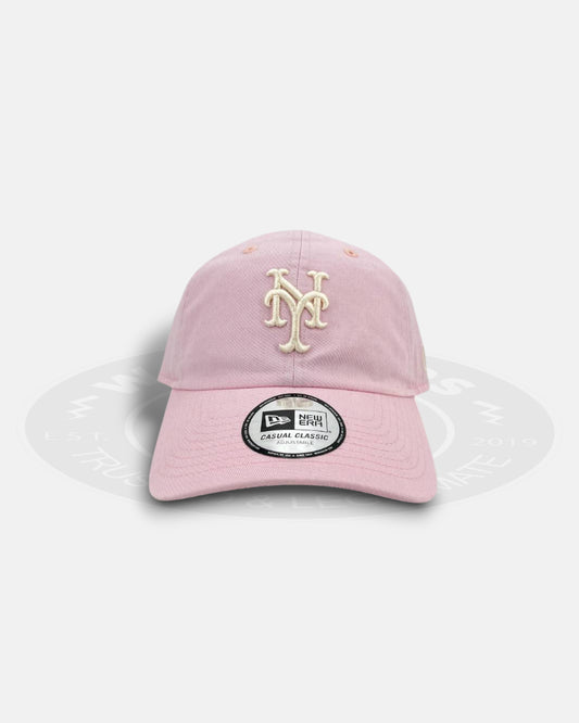 New York Mets Blush Script Casual Classic Strapback Hat