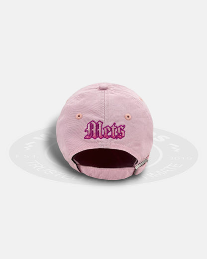 New York Mets Blush Script Casual Classic Strapback Hat