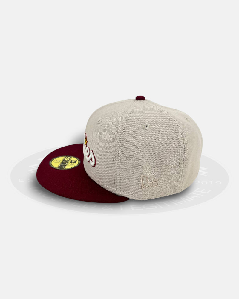 Philadelphia Phillies Stone Burgundy Two Tone Classic 59Fifty Fitted Hat