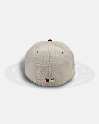 Philadelphia Phillies Stone Burgundy Two Tone Classic 59Fifty Fitted Hat