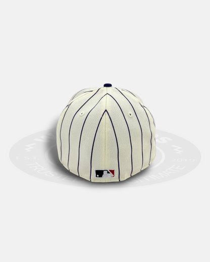 Colorado Rockies Striped Legends Elite Series White Purple 59Fifty Fitted Hat