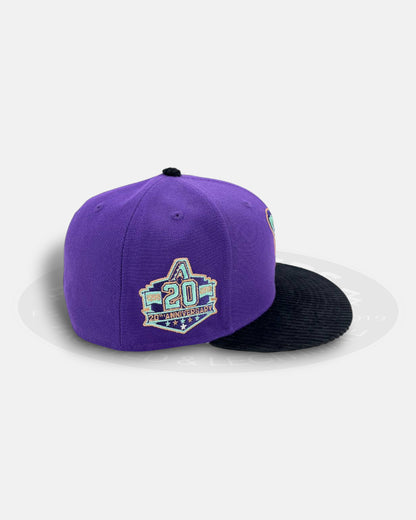 Arizona Diamondbacks 20th Anniversary Cord Visor Edition Purple Black 59Fifty Fitted Hat