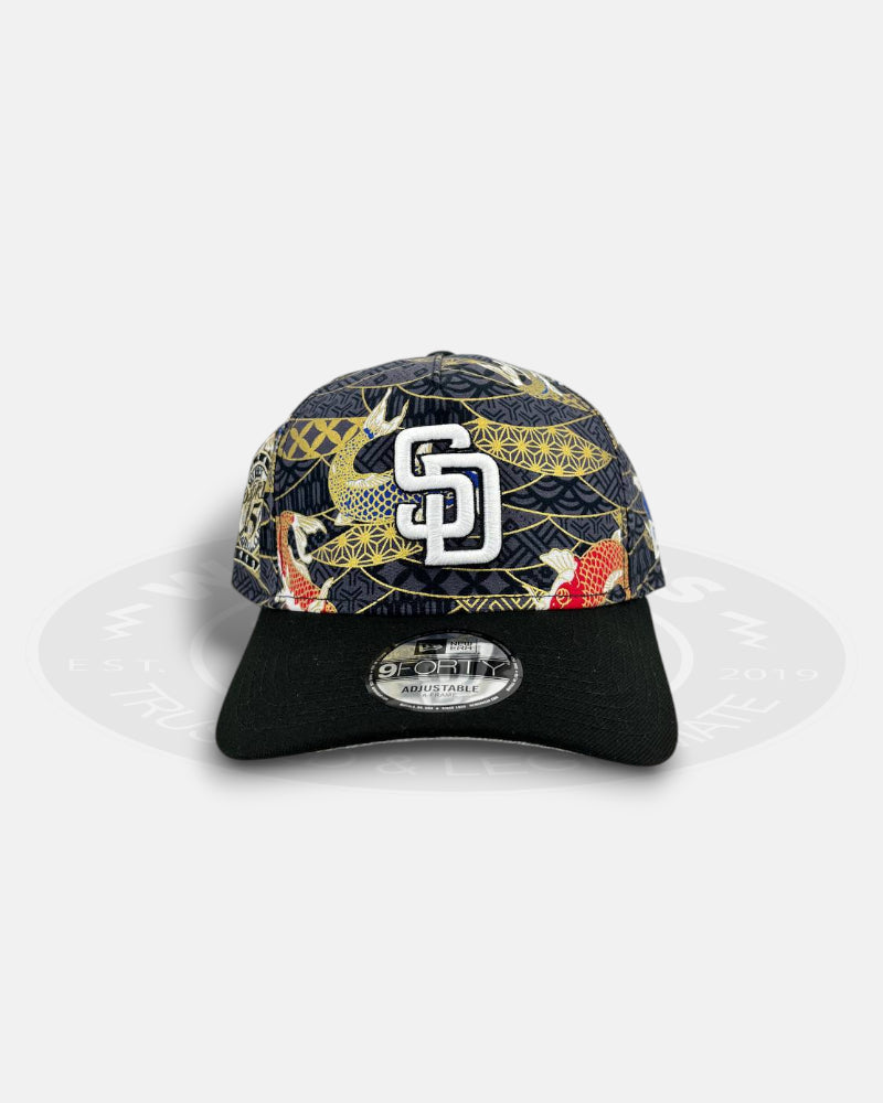 San Diego Padres Carp Print 9FORTY A-Frame Snapback Hat