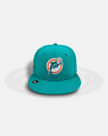 Miami Dolphins Teal Pink Classic Series 59Fifty Fitted Hat