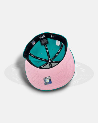 Miami Dolphins Teal Pink Classic Series 59Fifty Fitted Hat