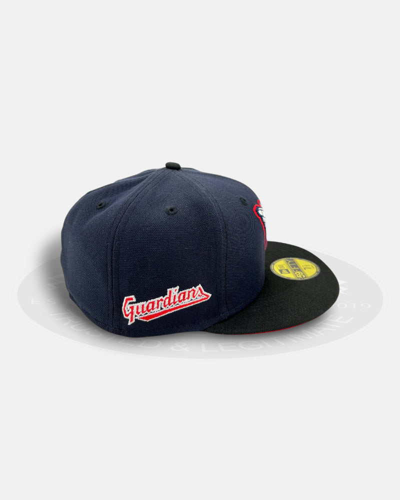 Cleveland Guardians Black Navy Two Tone Shadow Crest Series 59Fifty Fitted Hat