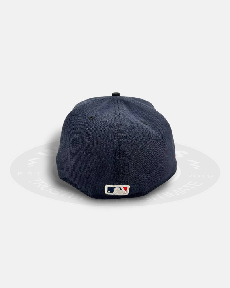 Cleveland Guardians Black Navy Two Tone Shadow Crest Series 59Fifty Fitted Hat