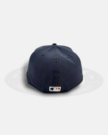 Cleveland Guardians Black Navy Two Tone Shadow Crest Series 59Fifty Fitted Hat