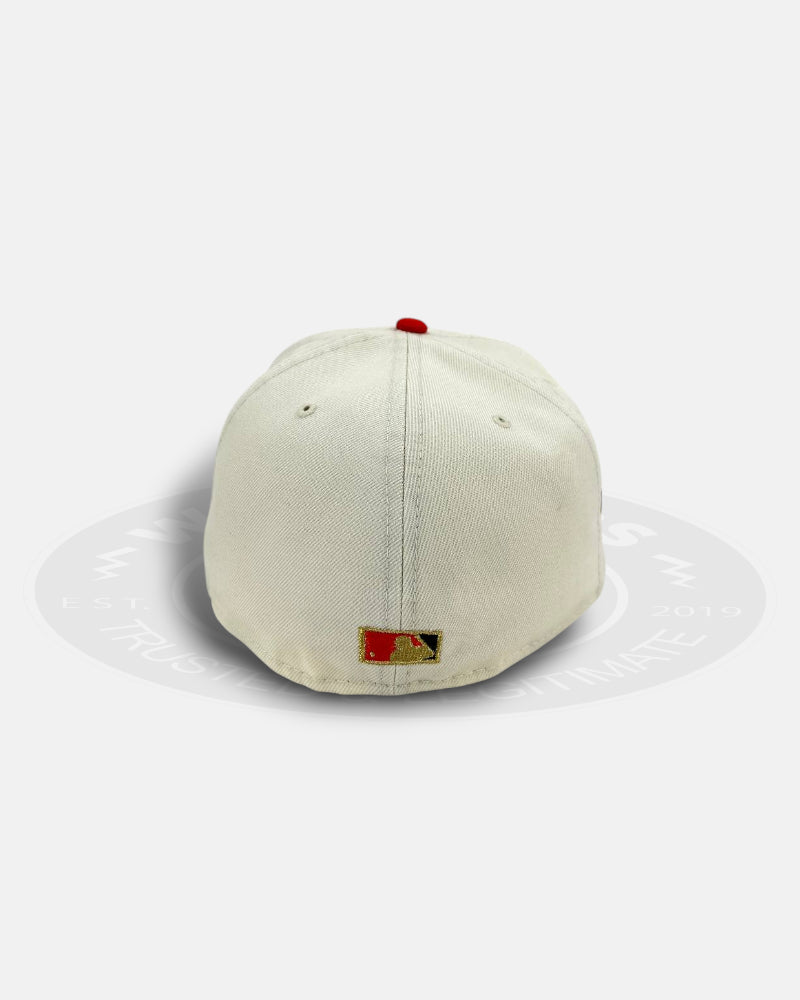 Baltimore Orioles Milestone Crest Chrome Orange Two Tone Series 59Fifty Fitted Hat