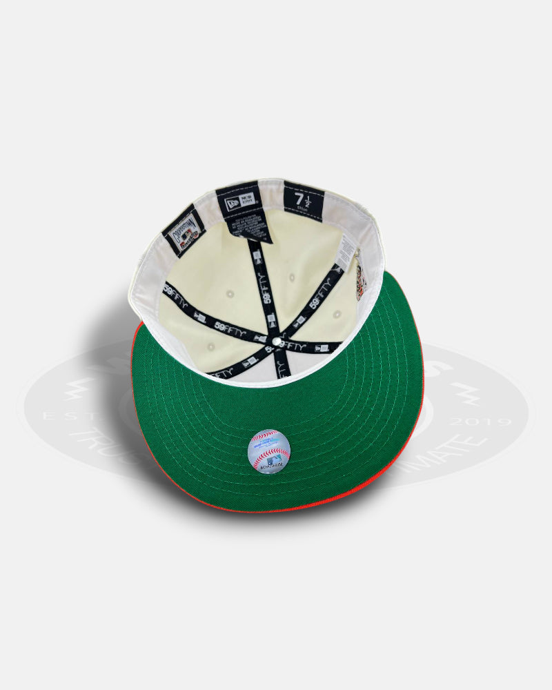 Baltimore Orioles Milestone Crest Chrome Orange Two Tone Series 59Fifty Fitted Hat