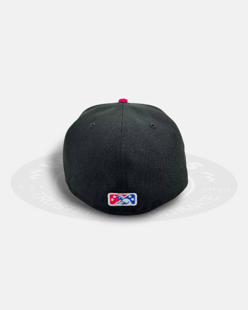 Omaha Storm Chasers Tropical Crest Black Teal Two Tone Series 59Fifty Fitted Hat