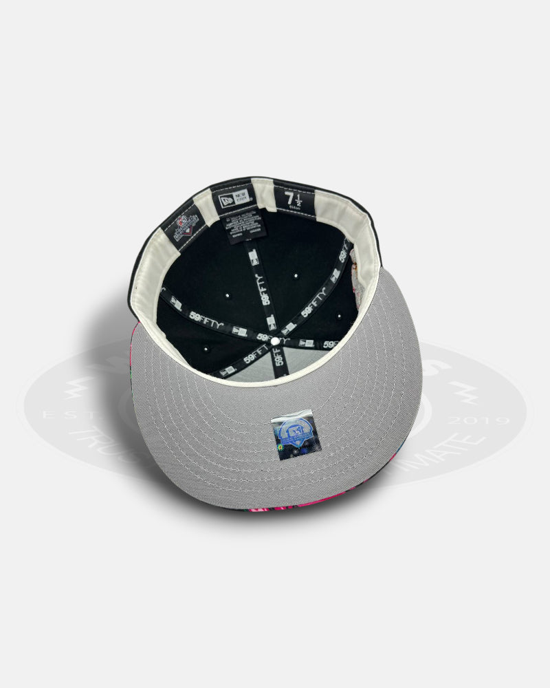 Omaha Storm Chasers Tropical Crest Black Teal Two Tone Series 59Fifty Fitted Hat