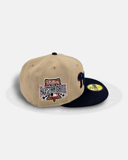 Philadelphia Phillies All-Star Crest Khaki Navy Two Tone Series 59Fifty Fitted Hat