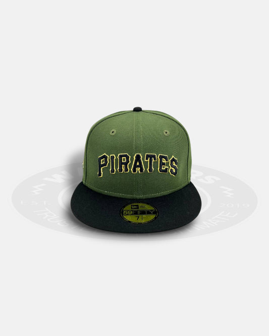 Pittsburgh Pirates Clemente Tribute Olive Black Two Tone Series 59Fifty Fitted Hat