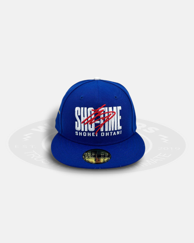 Los Angeles Dodgers Sho-Time Ohtani Royal Prime Script 59Fifty Fitted Hat