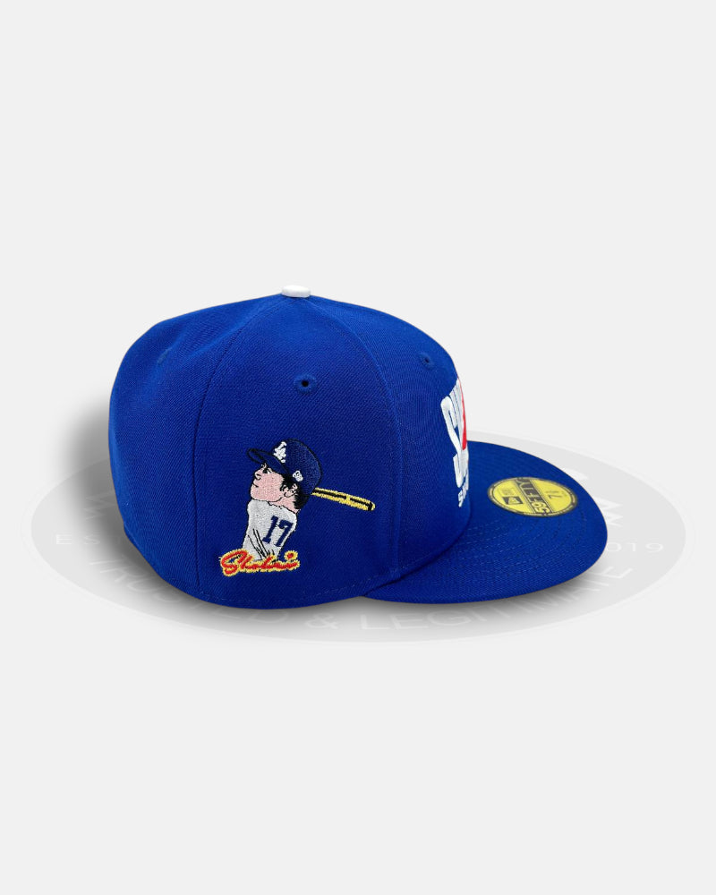 Los Angeles Dodgers Sho-Time Ohtani Royal Prime Script 59Fifty Fitted Hat