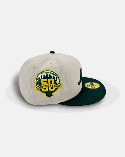 New York Mets Stone Green Two Tone Heritage Series 59Fifty Fitted Hat