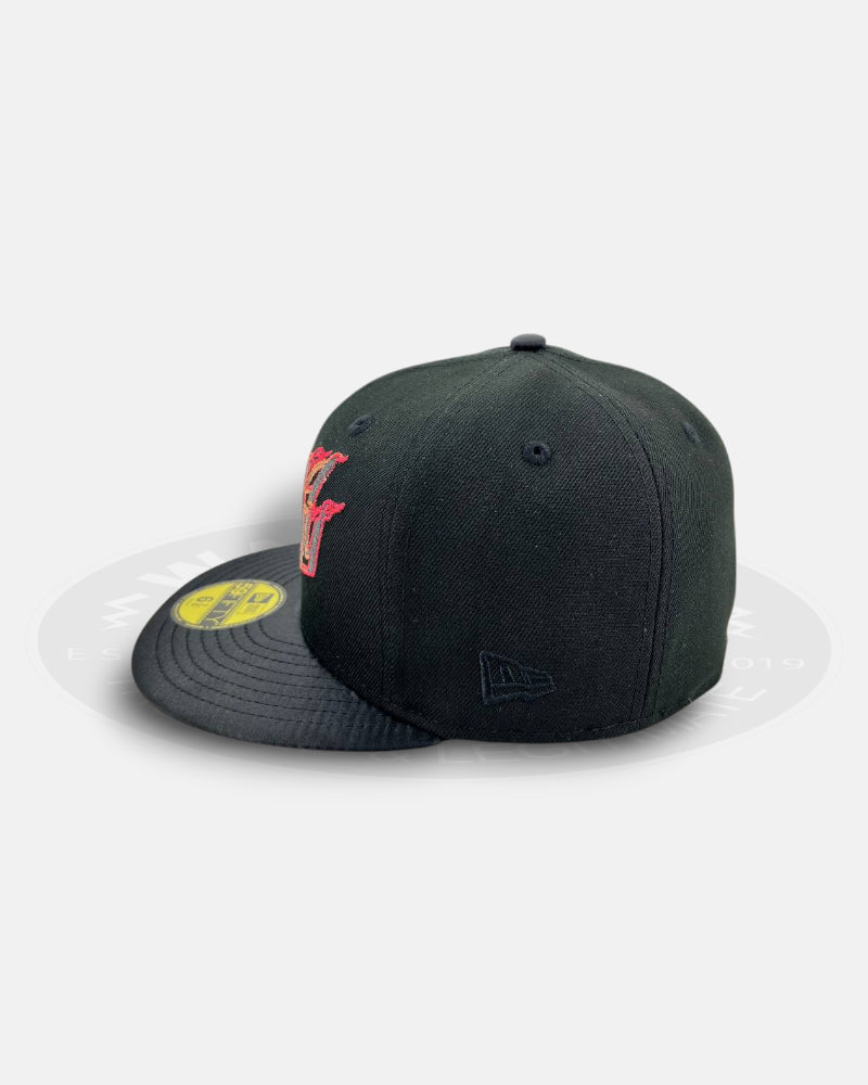 Tampa Bay Rays Flame Black 59Fifty Fitted Hat