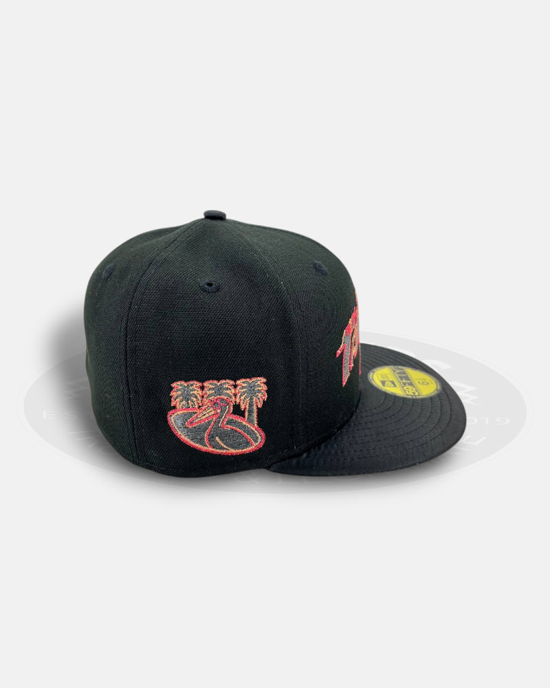 Tampa Bay Rays Flame Black 59Fifty Fitted Hat