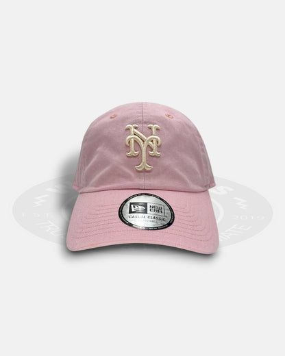 New York Mets Blush Script Casual Classic Strapback Hat